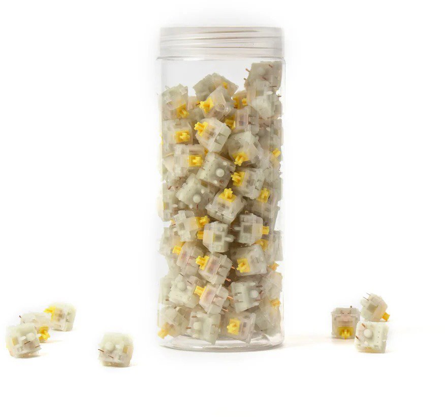 Gateron KS-3 Milky Pro Switch - Yellow (110 pcs) - Mechanical Switches