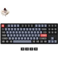 Keychron K8 Pro Swappable RGB Backlight Aluminum Brown Switch, Black - US - Gaming Keyboard