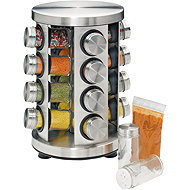 Küchenprofi Spice rack 30 cm steel/glass - Spice Container Set