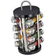 Küchenprofi Spice rack 16 pcs round black - Spice Container Set