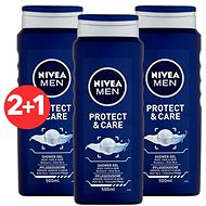 NIVEA MEN Protect & Care Shower Gel 3× 500ml - Shower Gel
