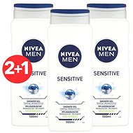 NIVEA MEN Sensitive Shower Gel 3× 500ml - Shower Gel