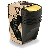 Prosperplast IKWB25S3 Set of 3 waste bins, 3 × 25 l, 392 × 293 × 335 mm, black - Rubbish Bin