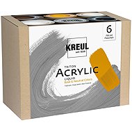KREUL Triton acrylic base and neutral paint set, 6 × 750 ml - Acrylic Paints for Canvas