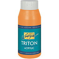 KREUL TRITON SOLO GOYA, Fluorescent Orange, 750 ml - Acrylic Paints for Canvas