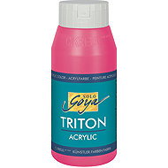 KREUL TRITON SOLO GOYA, Fluorescent Pink, 750 ml - Acrylic Paints for Canvas