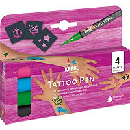 KREUL Tattoo Pen tattoo markers, motifs anchor, star, butterfly - set of 4 - Markers