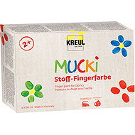 KREUL MUCKI for textile, 6 colours, 6 x 150 ml - Fingerpaints