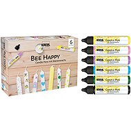 KREUL CANDLE PEN BEE HAPPY wax pens for painting candles, 6 pcs - Creative Kit