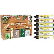 KREUL CANDLE PEN WINTER LOVE wax pens for painting candles, 6 pcs - Creative Kit
