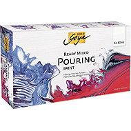 KREUL Solo goya Pouring fluid, set of 6 colours x 80 ml - Acrylic Paints for Canvas
