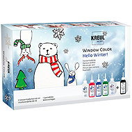 KREUL Hello Winter with stencils, 5 + 1 colours - Glass Paints