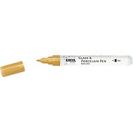 KREUL na sklo a porcelán METALLIC, 1 - 2 mm, zlatý - Marker