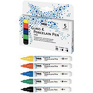 KREUL for Glass & Porcelain CLEAR, 2–4mm, Set of 5 Transparent Colours - Markers