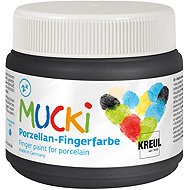 KREUL MUCKI na porcelán, černá, 150 ml - Fingerpaints