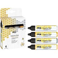 KREUL CANDLE PEN GLAMOUR vosková pera pro malování svíček, 4 ks - Creative Kit