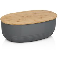 Kela Bread tray NAMUR plastic / wood anthracite - Breadbox