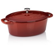KELA Calido Red oval baking dish 29 × 23 × 11 cm 4 l cast iron - Roasting Pan