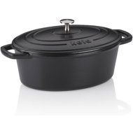 KELA Calido Black oval baking dish 29 × 23 × 11 cm 4 l cast iron - Roasting Pan