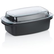 KELA Atura Baking dish with lid black 40 × 22,5 × 16 cm 4,5 l cast aluminium - Roasting Pan