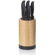 KELA Knife set in stand Acida bamboo black 24 cm 13 cm - Knife Set