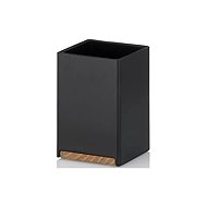 Kela KL-23687 Cube Polyresin, Black - Toothbrush Holder Cup