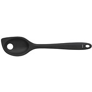 KELA Perforated cooking spoon Tom silicone black - Tablespoon