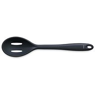 KELA Serving spoon with holes Tom silicone black - Tablespoon