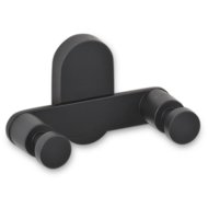 KELA Double hook ALESSIO stainless steel 18/10 black 10 × 5 × 6 cm - Hooks