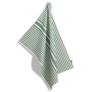 KELA Towel Cora 100% cotton light green, green stripes 70 × 50 cm I - Kitchen Towel