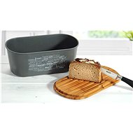 Kesper Bread Storage Box with Cutting Board, Grey - Breadbox