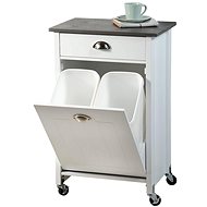 Kesper Kitchen Rack with Waste Bin for Sorted Waste, Grey - Rubbish Bin