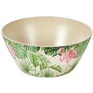 Kesper Obstschale / Salatschüssel mit Flamingo-Motiv - 25 x 25 x 12 cm - Schale