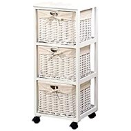 Kesper Mobile Storage Rack with storage boxes - beige decor - Shelving Unit