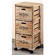 Kesper Mobile Storage Rack with wooden storage boxes - Shelving Unit