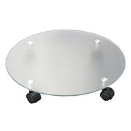Kesper Plant Roller, Flower Made of Tempered Safety Glass - Flower Table