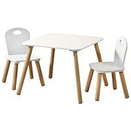 Kesper - Detský stolík s dvomi stoličkami, biely - Detský nábytok