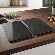 Kesper Multifunctional glass plate slate motif, 2pcs 52x30cm - Serving Board