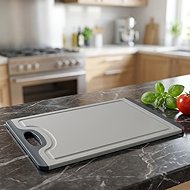 KESPER Cutting board grey, non-slip, 295 × 195 mm - Cutting Board