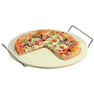 Kesper Pizzastein mit 2 Griffen, Durchmesser 33 cm - Schneidebrett