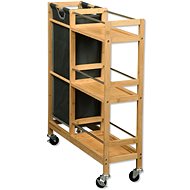 KESPER Niche shelf bamboo, with polyester basket, 20 x 78 x 68 cm - Shelving Unit