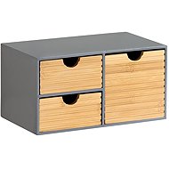 Kesper Organizer with 3 drawers, 27 × 16 × 14 cm, gray/natural - Organiser