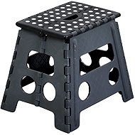 KESPER Folding stool, plastic, black/white - Stool