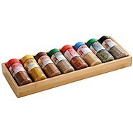 Kesper Box made of Bamboo with 8 Jars - Spice Container Set