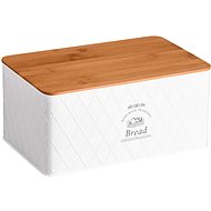 KESPER Bread bin with cutting board, 28 × 18 × 13 cm, white - Breadbox
