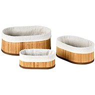 Kesper Basket set with textile insert, bamboo 58197 - Small Basket