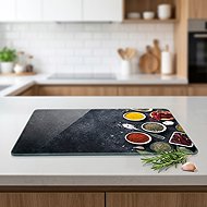 Kesper glass cutting board spice motif, 38 × 28,5 cm - Cutting Board
