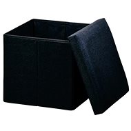 KESPER Stool, 38 × 38 × 38 cm, black - Ottoman