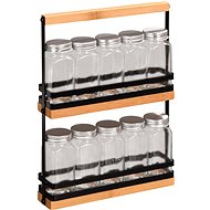 KESPER Spice shelf with 10 empty jars, 23 × 32 × 5,5 cm - Spice Rack