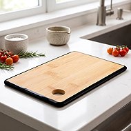 KESPER with black edge, 23 × 15 × 1 cm, bamboo - Cutting Board